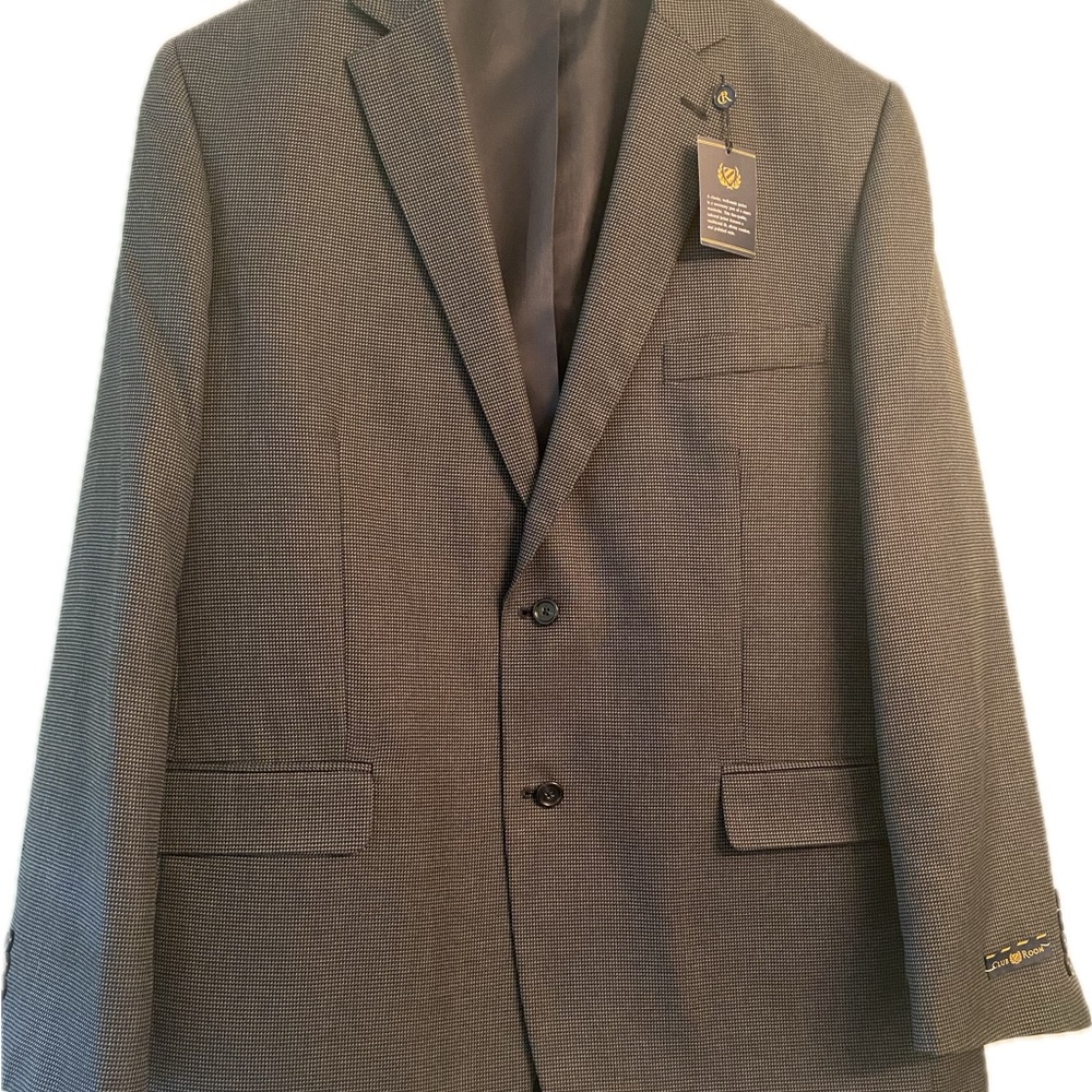 Club Room Navy Sport Coat Wool Blend
